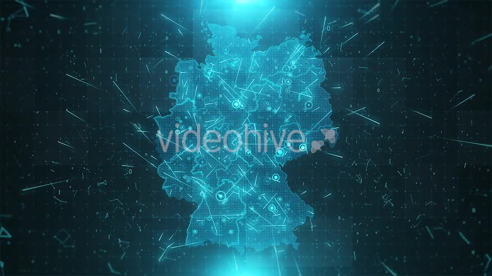 Germany Map Background Cities Connections Videohive 18525974 Motion Graphics Image 8