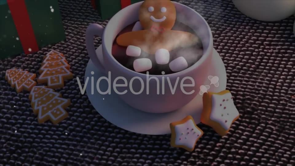 Gingerbread Man And Hot Chocolate Videohive 18118854 Motion Graphics Image 2