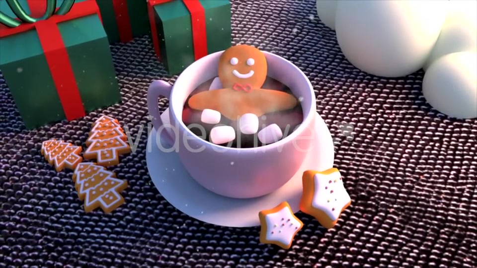 Gingerbread Man And Hot Chocolate Videohive 18118854 Motion Graphics Image 4