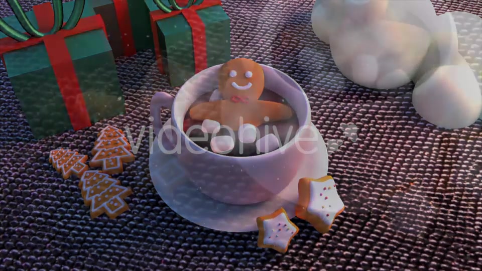 Gingerbread Man And Hot Chocolate Videohive 18118854 Motion Graphics Image 6