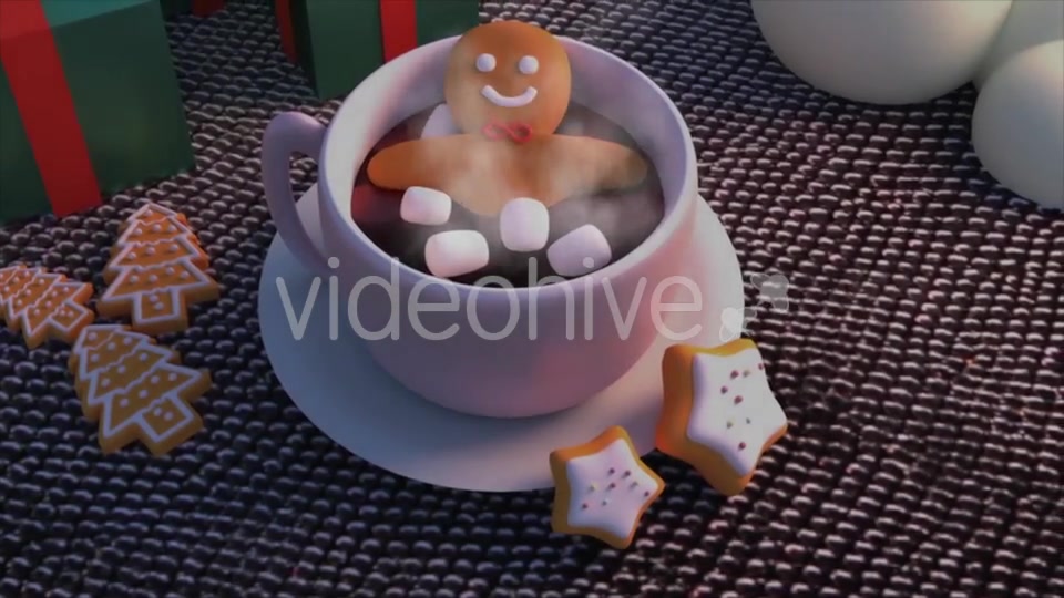 Gingerbread Man And Hot Chocolate Videohive 18118854 Motion Graphics Image 8