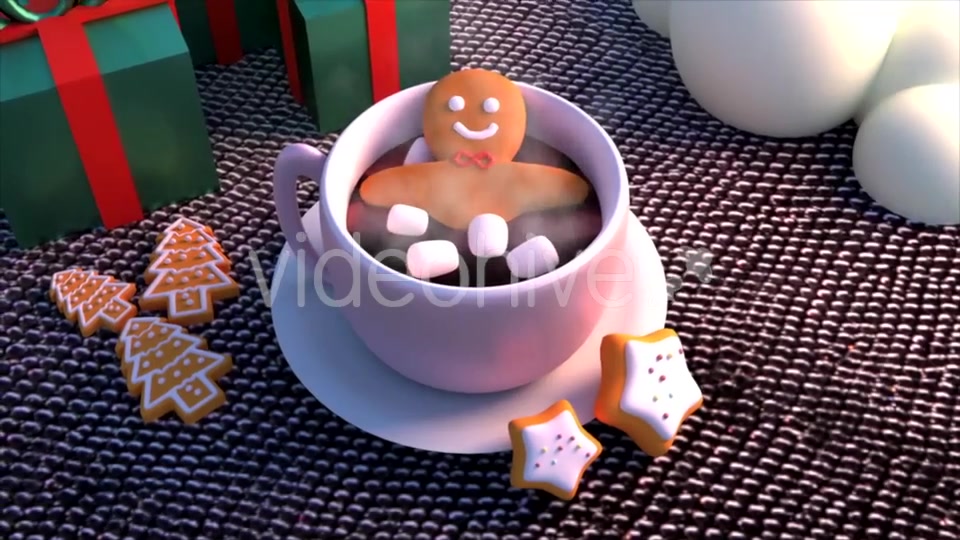 Gingerbread Man And Hot Chocolate Videohive 18118854 Motion Graphics Image 9