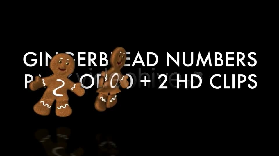 Gingerbread Numbers Pack of 10 + 2 Videohive 3628760 Motion Graphics Image 2