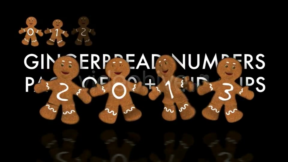 Gingerbread Numbers Pack of 10 + 2 Videohive 3628760 Motion Graphics Image 3