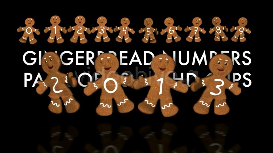 Gingerbread Numbers Pack of 10 + 2 Videohive 3628760 Motion Graphics Image 6