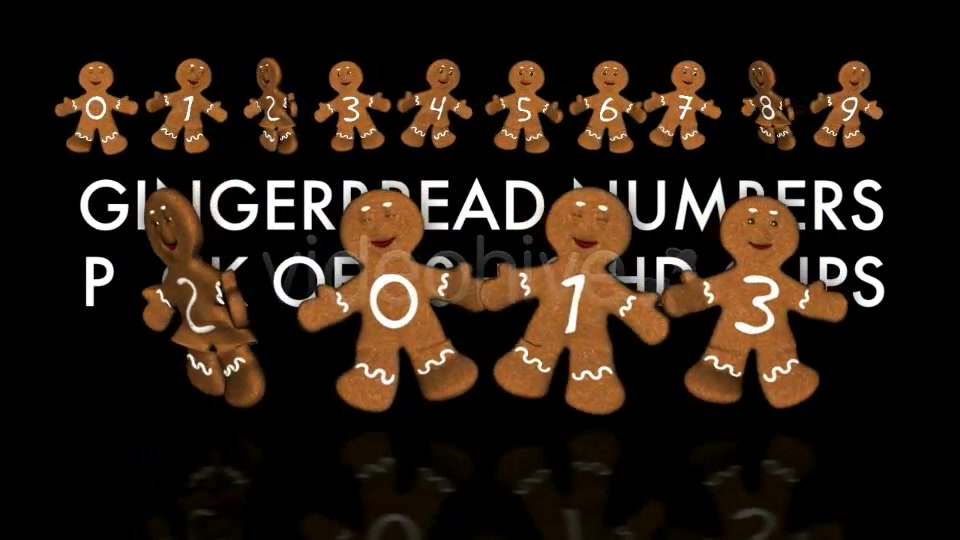 Gingerbread Numbers Pack of 10 + 2 Videohive 3628760 Motion Graphics Image 8