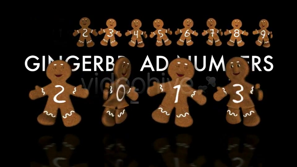 Gingerbread Numbers Pack of 10 + 2 Videohive 3628760 Motion Graphics Image 9