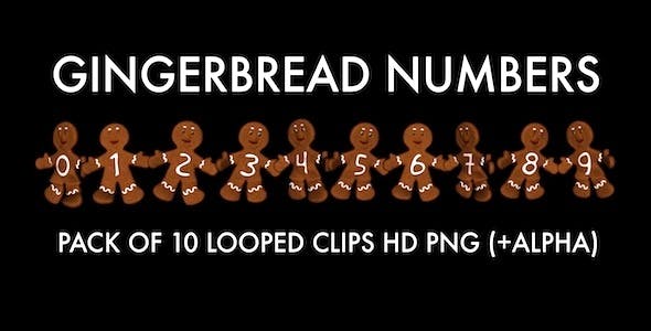 Gingerbread Numbers Pack of 10 + 2 - 3628760 Videohive Download