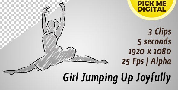 Girl Jumping Up Joyfully - 20233356 Videohive Download