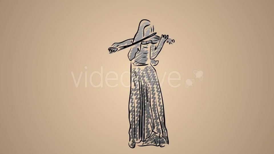 Girl Playing Violin Videohive 20738927 Motion Graphics Image 2