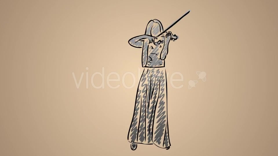 Girl Playing Violin Videohive 20738927 Motion Graphics Image 3