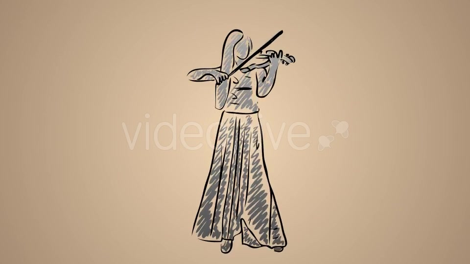 Girl Playing Violin Videohive 20738927 Motion Graphics Image 4