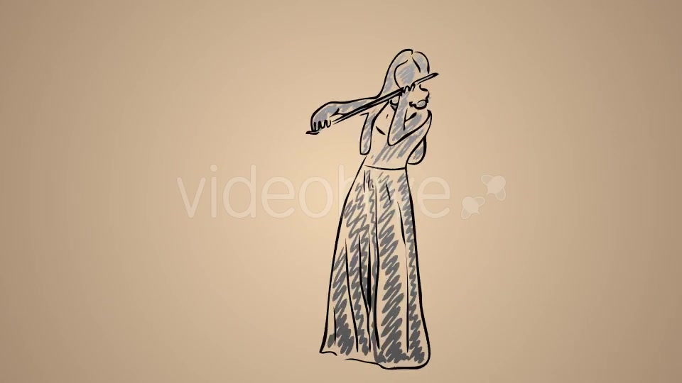 Girl Playing Violin Videohive 20738927 Motion Graphics Image 6