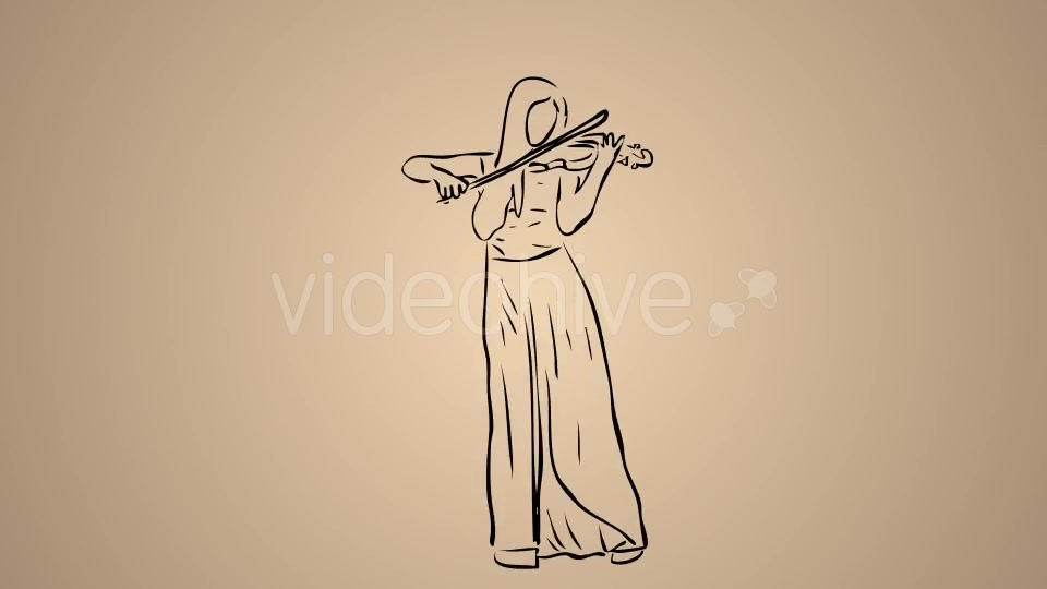 Girl Playing Violin Videohive 20738927 Motion Graphics Image 7