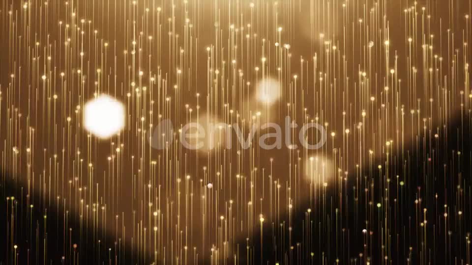 Glamorous Gold Shine Line and Particles on a Black Background Videohive 21805849 Motion Graphics Image 1
