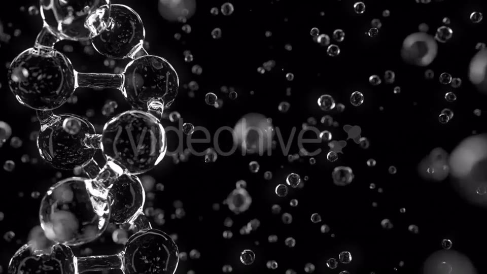 Glassy DNA Molecule Model Against Black Background Videohive 20397459 Motion Graphics Image 7