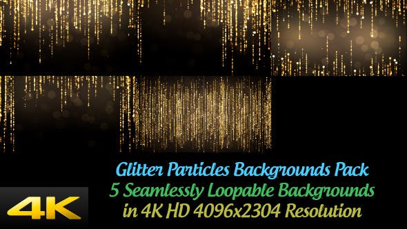 Glitter Particles Backgrounds Pack - Videohive 11530261 Download