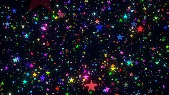 Glittering Colorful Stars - Videohive Download 19875983