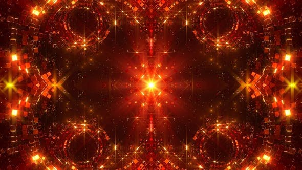 Glittering Golden Red Circles - 23026285 Videohive Download