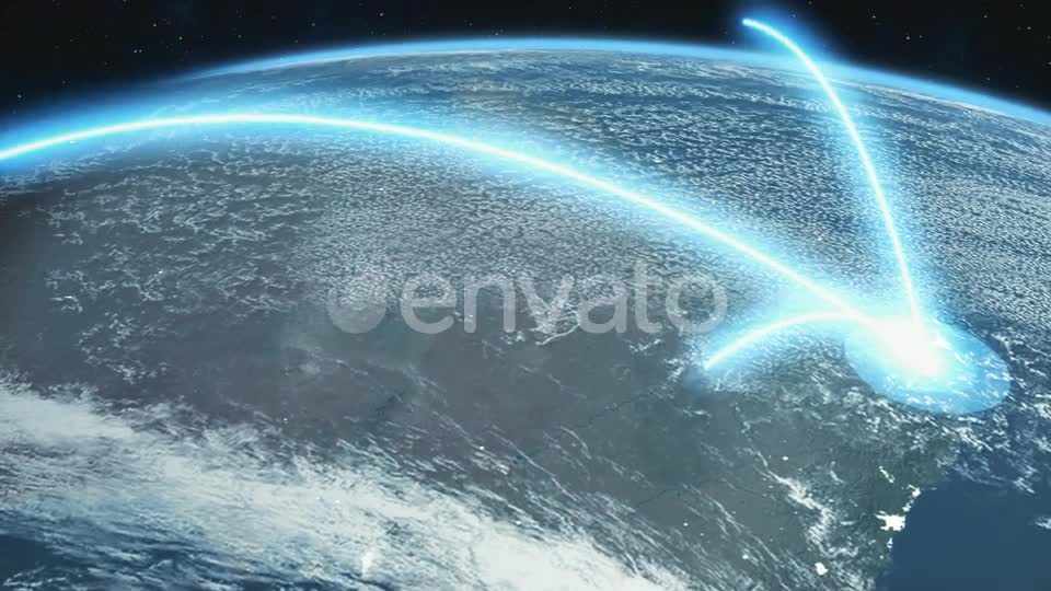 Global Business and Communications Network Blue Videohive 21620220 Motion Graphics Image 1