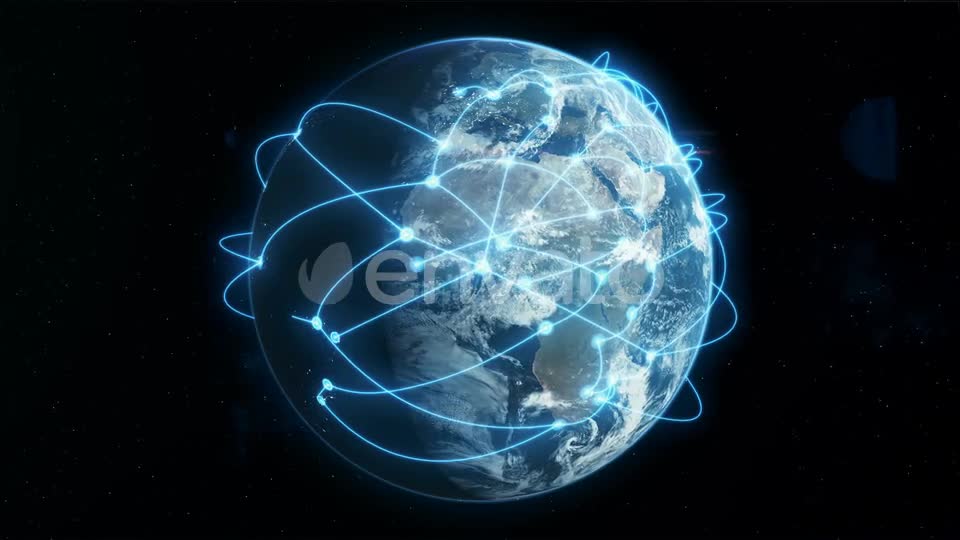 Global Business and Communications Network Blue Videohive 21620220 Motion Graphics Image 10