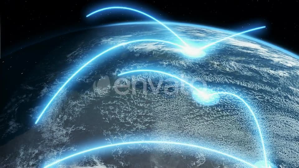 Global Business and Communications Network Blue Videohive 21620220 Motion Graphics Image 2