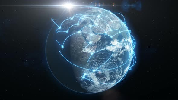 Global Business and Communications Network Blue - Videohive 21620220 Download