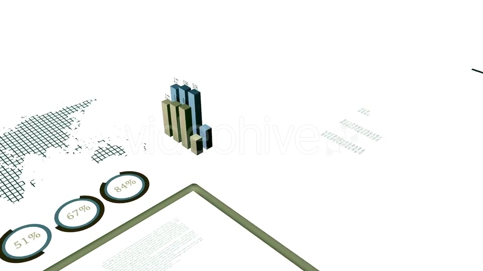 Global Business Network Showing Financial Data Graphics on World Map Videohive 21144405 Motion Graphics Image 2