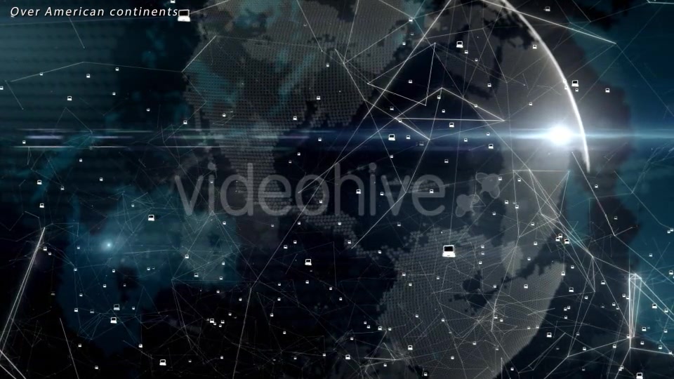 Global Network with Laptops Videohive 11558059 Motion Graphics Image 3