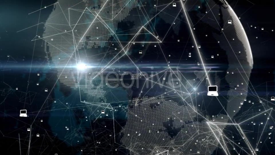 Global Network with Laptops Videohive 11558059 Motion Graphics Image 7