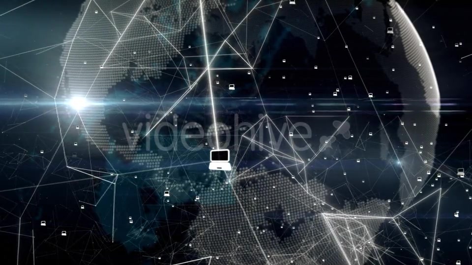 Global Network with Laptops Videohive 11558059 Motion Graphics Image 8