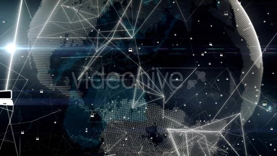 Global Network with Laptops Videohive 11558059 Motion Graphics Image 9