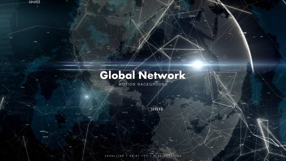 Global Network with Numbers - Videohive 11564390 Download
