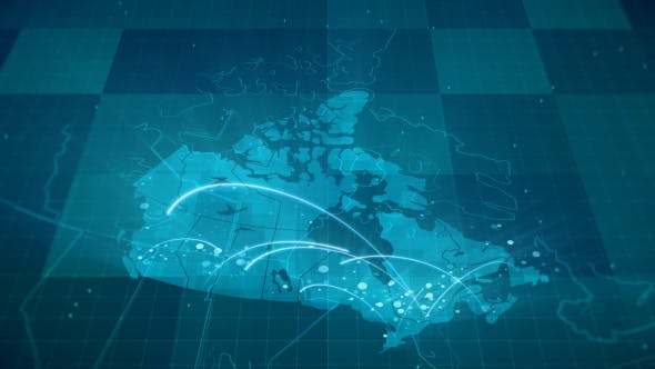 Globalization Canada Map Animation HD - Download Videohive 20756048