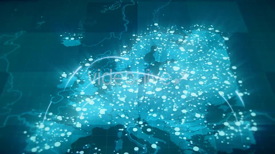 Globalization Europe Map Animation HD Videohive 18908603 Motion Graphics Image 2