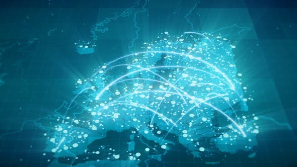 Globalization Europe Map Animation HD - Videohive Download 18908603