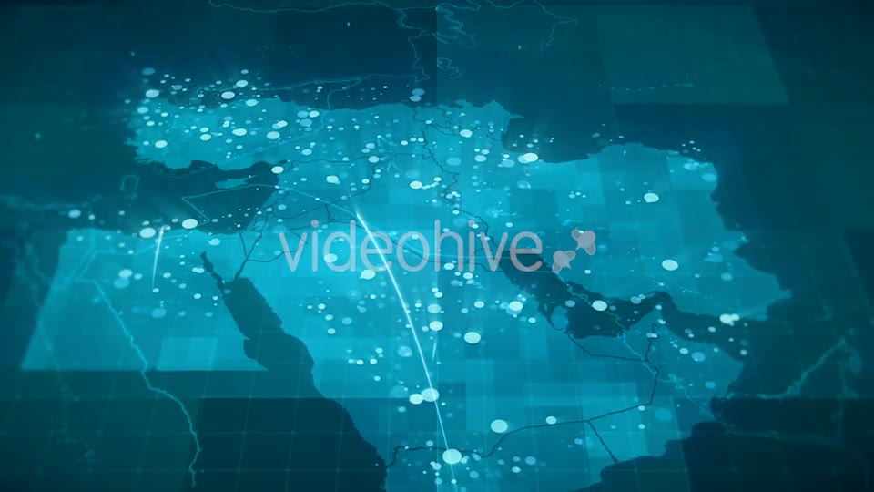 Globalization Middle East Map Animation HD Videohive 20953235 Motion Graphics Image 2