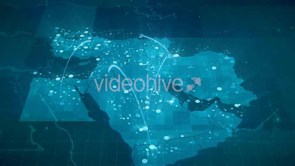 Globalization Middle East Map Animation HD Videohive 20953235 Motion Graphics Image 3