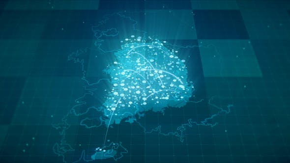 Globalization South Korea Map Animation HD - Download 20675723 Videohive