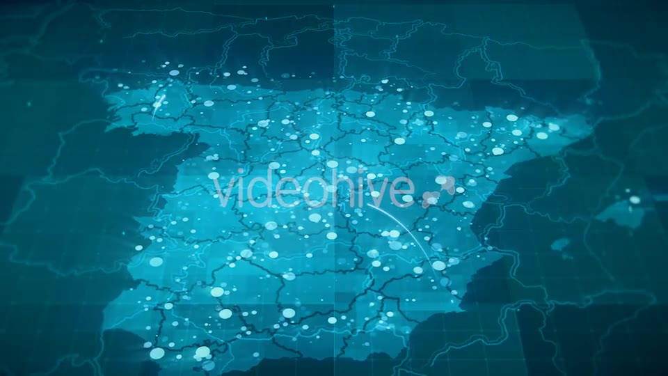 Globalization Spain Map Animation HD Videohive 20675820 Motion Graphics Image 2
