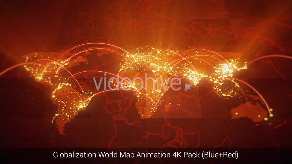 Globalization World Map Animation Pack 4K Videohive 18722515 Motion Graphics Image 8