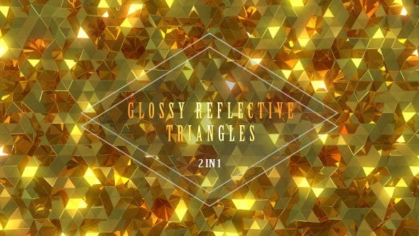 Glossy Reflective Golden Triangles - Download Videohive 20709972