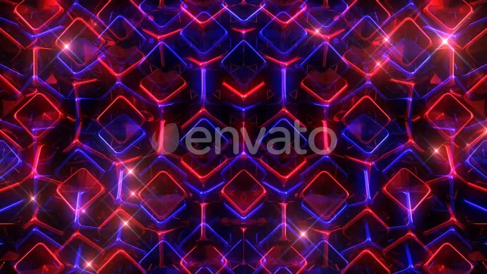 Glowing Blue And Red Cubes Videohive 22198891 Motion Graphics Image 1