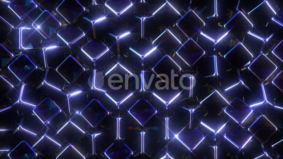 Glowing Blue Cubes Videohive 22198977 Motion Graphics Image 1