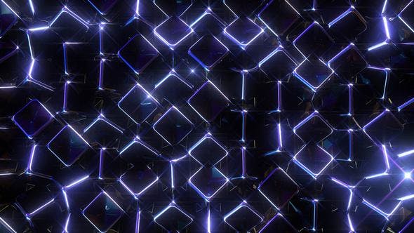 Glowing Blue Cubes - 22198977 Download Videohive