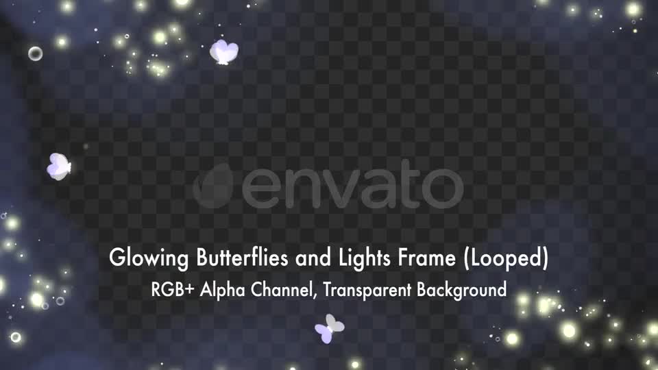 Glowing Butterflies and Lights Frame Videohive 22260032 Motion Graphics Image 1