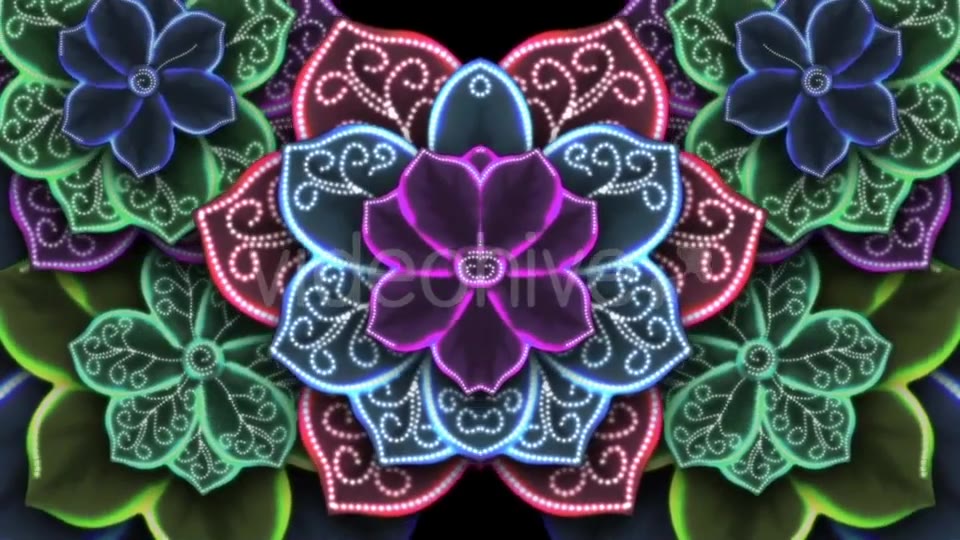 Glowing Flower Kaleido Videohive 19477669 Motion Graphics Image 3