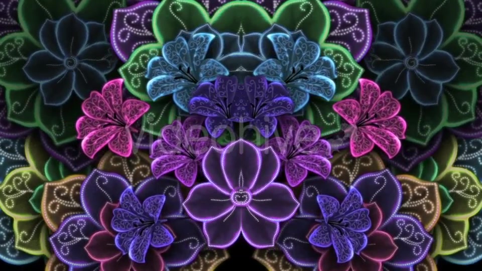 Glowing Flower Kaleido Videohive 19477669 Motion Graphics Image 8