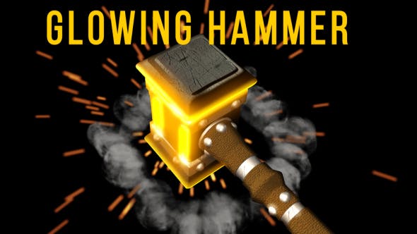 Glowing Hammer Logo/Text Revealer - Download 16278616 Videohive