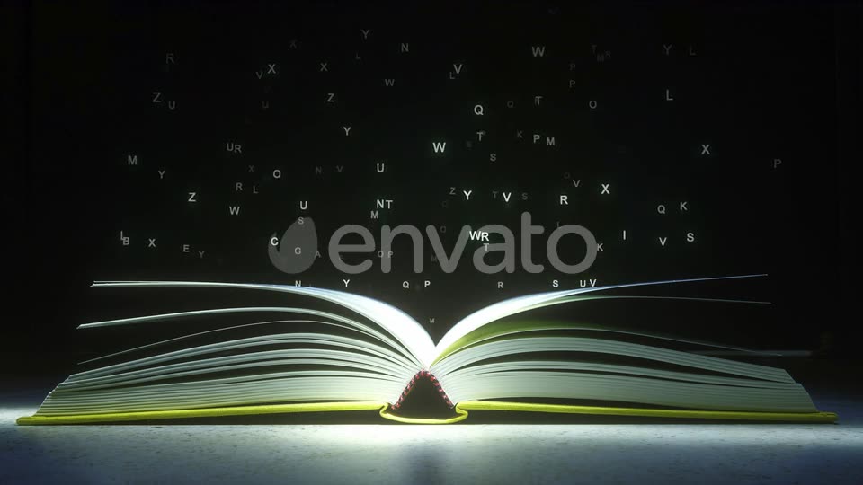 Glowing Letters Vaporize From Open Book Videohive 23565855 Motion Graphics Image 2